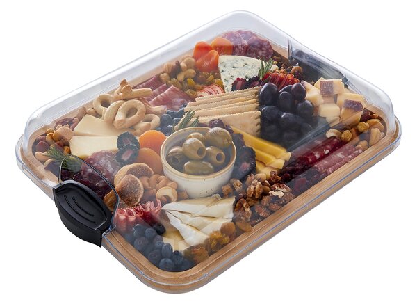 Servírovací tác Farberware s víkem 28 x 35 cm, bambusový 5317453EU