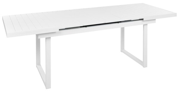 Rozkládací zahradní jídelní stůl VALCANETTO 180/240 cm 90 cm Kov Bílá