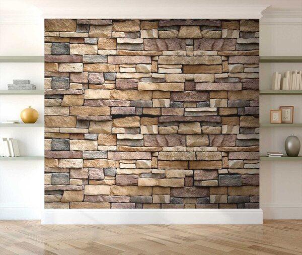 Fototapeta Texturovaný design kamenné stěny ve vrstvách, 3D fototapety, Populární fototapety, u52545 - Tapeko.co.cz