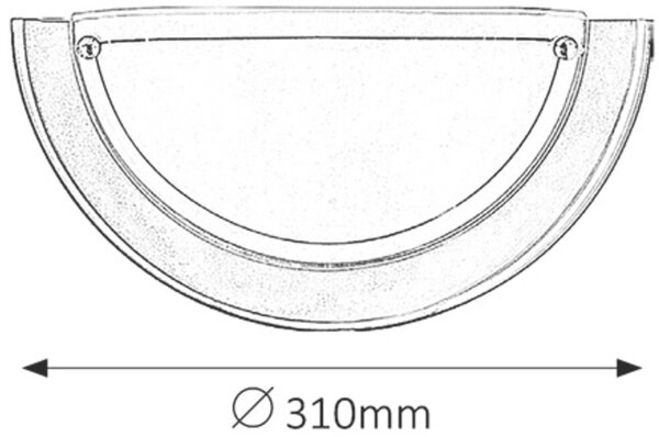 Rabalux Ufo nástěnné svítidlo 1x60 W opálové sklo 5173