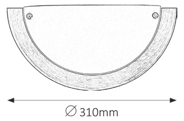 Rabalux Ufo nástěnné svítidlo 1x60 W bílá-mosaz 5263