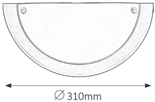 Rabalux Ufo nástěnné svítidlo 1x60 W chrom-satén 5181