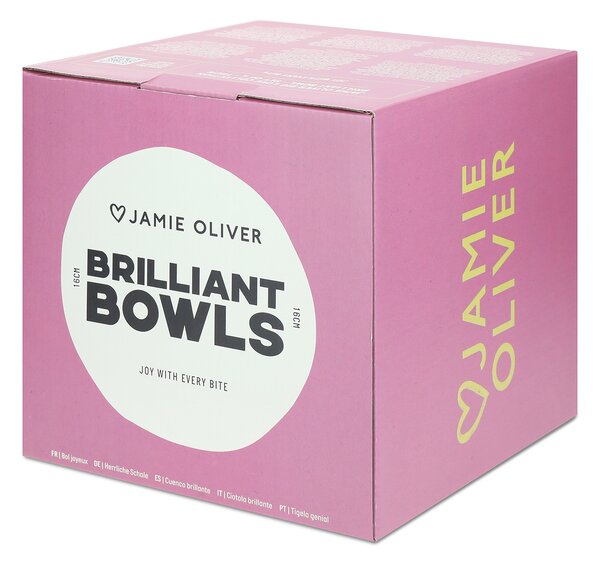 Jamie Oliver Big Love sada 4 žlutých kameninových misek Ø 16 cm JOBBLBOWL16PK4