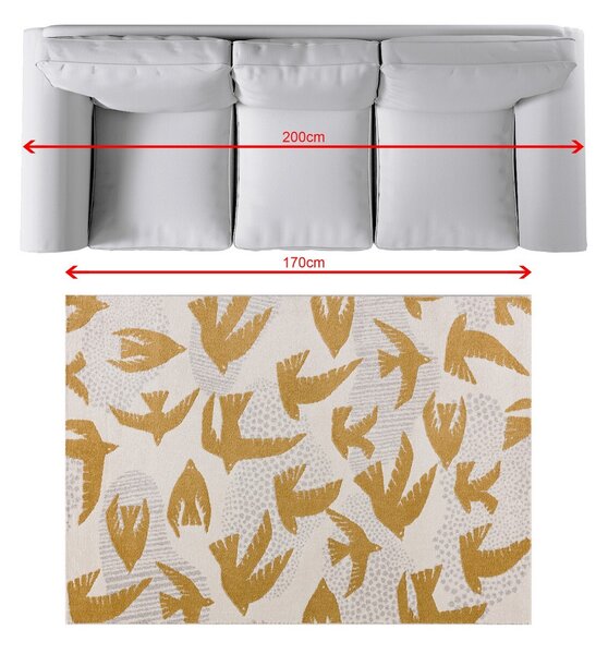 Koberec Yellow Birds 120x170cm