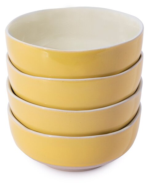 Jamie Oliver Big Love sada 4 žlutých kameninových misek Ø 16 cm JOBBLBOWL16PK4