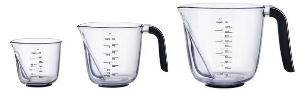 Sada 3 odměrek KitchenAid – černá 0,25 / 0,5 / 1 l KQG289OSOBA