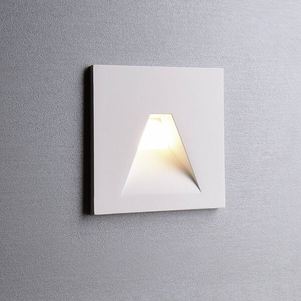 Deko-Light LED nástěnné svítidlo SET Alwaid, bílé 8 x cm úhel 2 700 K, Bílá / opál, Chodba, Hliník, Moderní, Zapuštěné hranaté