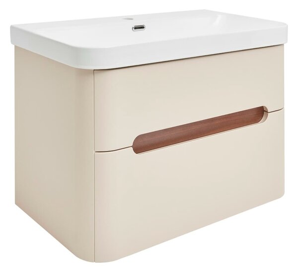 Koupelnová skříňka s umyvadlem SAT Fusion 77,5x53x45 cm pískově béžová mat SATFUSION280BEU