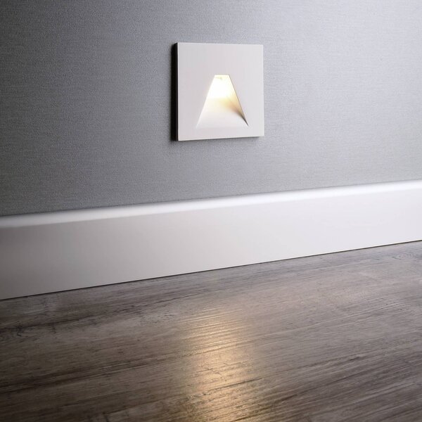 Deko-Light LED nástěnné svítidlo SET Alwaid, bílé 8 x cm úhel 2 700 K, Bílá / opál, Chodba, Hliník, Moderní, Zapuštěné hranaté