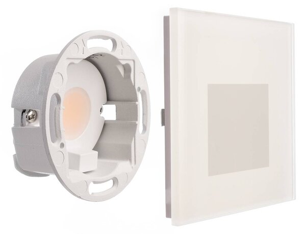 Deko-Light Nástěnné svítidlo LED SET Alwaid, matné sklo, 8 x cm, 2 700 K, Bílá / opál, Chodba, Sklo, Moderní, Zapuštěné hranaté