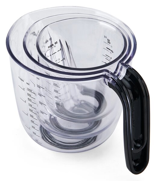 Sada 3 odměrek KitchenAid – černá 0,25 / 0,5 / 1 l KQG289OSOBA