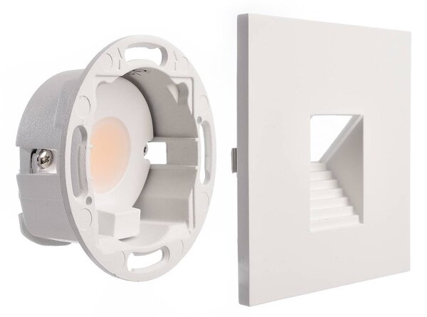 Deko-Light Nástěnné svítidlo LED SET Alwaid, bílé 8 x cm, úroveň 2 700 K, Bílá / opál, Chodba, Hliník, Moderní, Zapuštěné hranaté