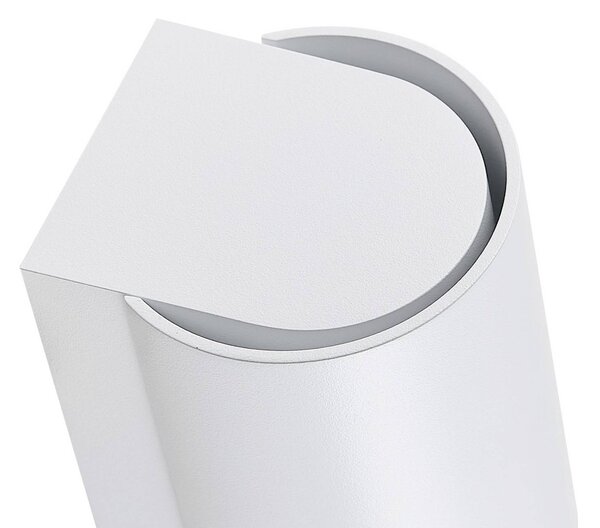 Deko-Light Venkovní nástěnné svítidlo CAN, bílé, 1 světlo, Ø 8 cm, IP65, kov, GU10, stmívatelný, Bílá / opál, Hliník