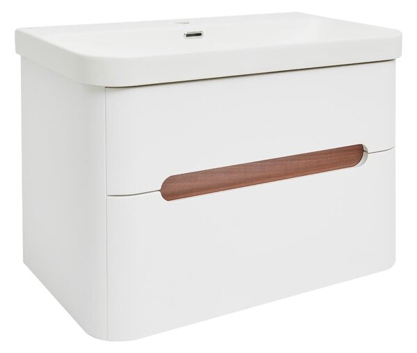 Koupelnová skříňka s umyvadlem SAT Fusion 77,5x53x45 cm bílá matná mat SATFUSION280WMW