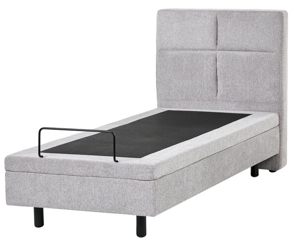 Polohovací postel Tkanina VICEROY 80 x 200 cm Světle šedá