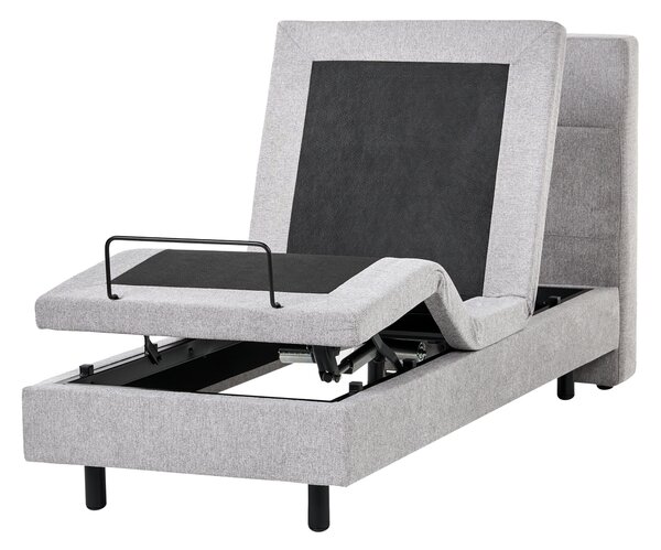 Polohovací postel Tkanina VICEROY 80 x 200 cm Světle šedá