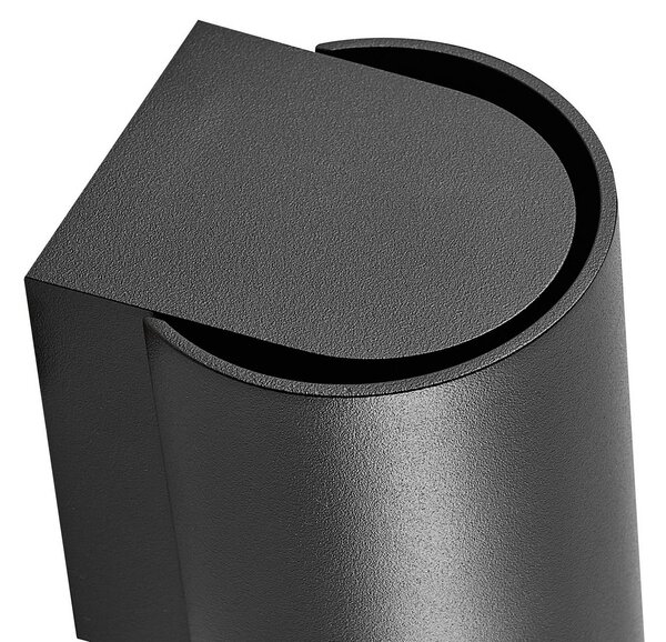 Deko-Light Venkovní nástěnné svítidlo CAN, černé, 1 světlo, Ø 8 cm IP65 kov GU10, stmívatelný, Černá, Hliník
