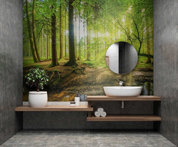Fototapeta Potok v lese, Přírodní fototapety, Populární fototapety, u52615 - Tapeko.co.cz