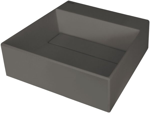 Deante Correo umyvadlo 40x40 cm čtvercový na pult antracitová matný CQR_TU4M