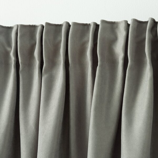 Závěs na řasicí pásce šedý sametová 140 x 280 cm 1 ks