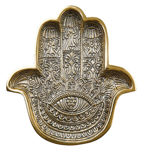 HAMSA Dekorační podnos 20 cm - zlatá