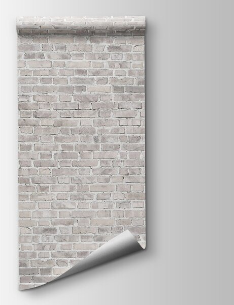 Fototapeta Bílá cihlová zeď s šedými cihlami, Designové fototapety na zeď, Populární fototapety, u53034 - Tapeko.co.cz
