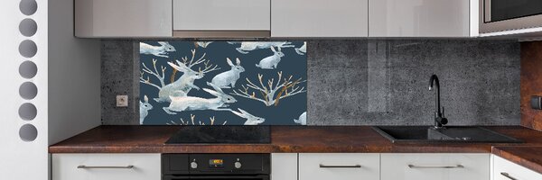 Dekorační panel sklo Králík zima pksh-121202554