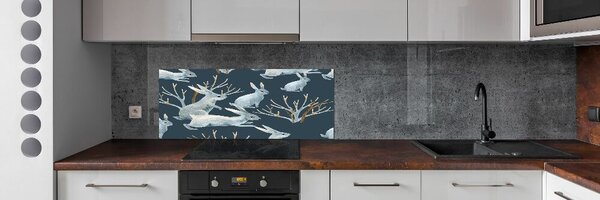 Dekorační panel sklo Králík zima pksh-121202554