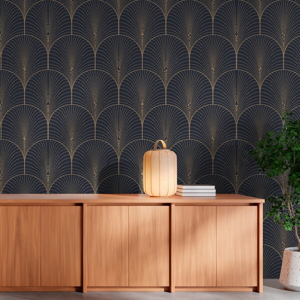 Fototapeta Elegantní bezešvý půlnoční vzor hřebenatky, Designové fototapety na zeď, Populární fototapety, u53246 - Tapeko.co.cz