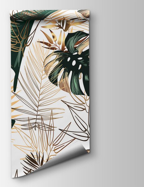 Fototapeta Svěží tropické listy v elegantním designu, Fototapety s listy, Populární fototapety, u53279 - Tapeko.co.cz