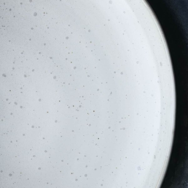 Kameninový obědový talíř Pion Grey/White 21,5 cm