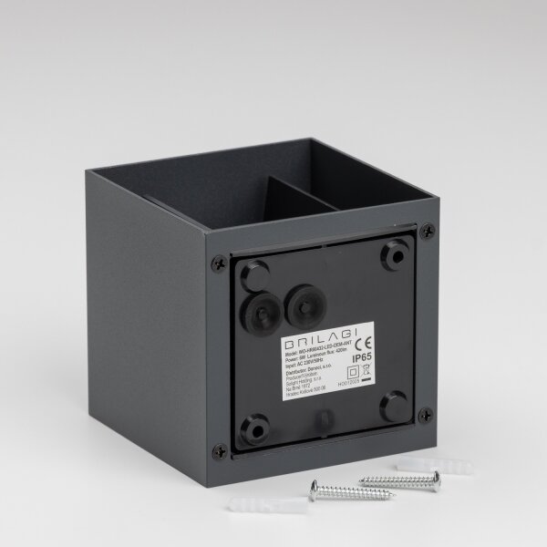 Brilagi - LED Venkovní nástěnné svítidlo CUBE LED/6W/230V antracit IP54