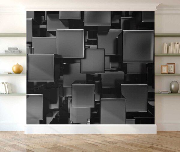 Fototapeta Skupina černých kostek, 3D fototapety, Populární fototapety, u53412 - Tapeko.co.cz