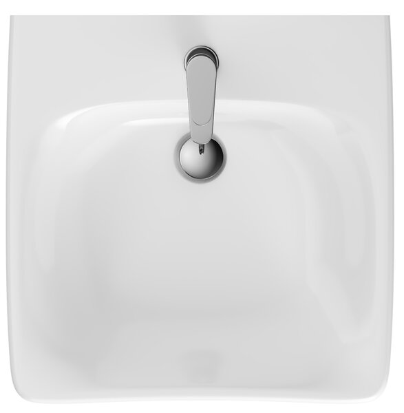 Geberit Selnova Compact umyvadlo 55x55 cm čtvercový klasický pro osoby se zdravotním postižením bílá lesk 501.461.00.7