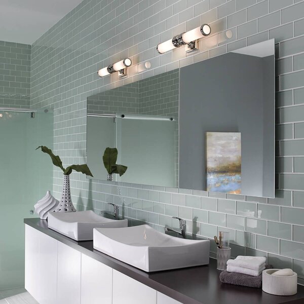 FEISS Zrcadlové světlo LED Payne 2-light., stmívatelný, Chrom / stříbro, Koupelna, Sklo
