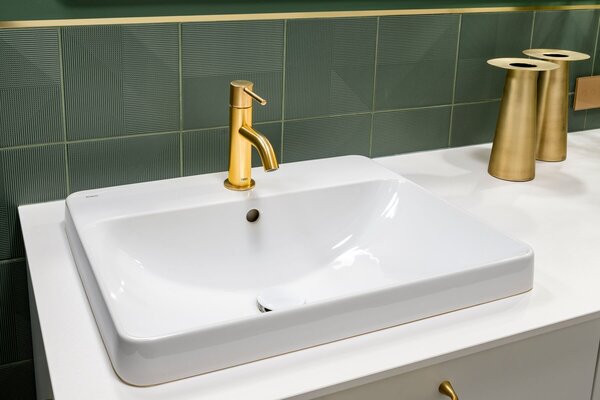 Geberit Variform umyvadlo 55x45 cm obdélníkový zápustný bílá lesk 500.741.01.2