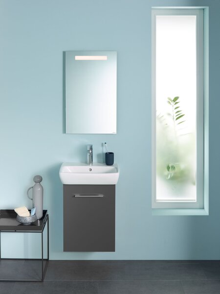 Geberit Selnova Square umyvadlo 45x35 cm obdélníkový klasický-na pult bílá lesk 500.322.01.7