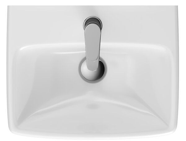Geberit Selnova Square umyvadlo 45x35 cm obdélníkový klasický-na pult bílá lesk 500.322.01.7