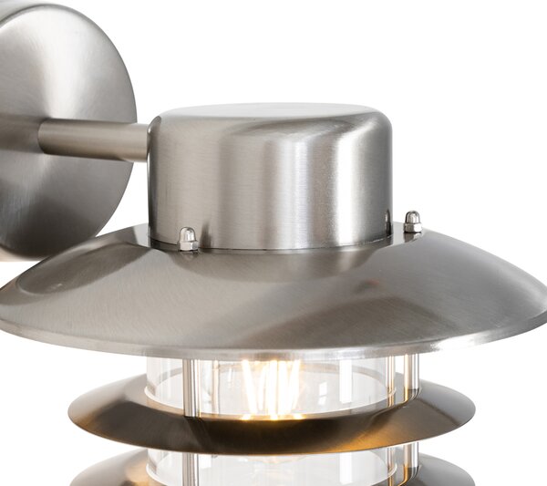 Průmyslová nástěnná lampa ocel IP44 - Shell