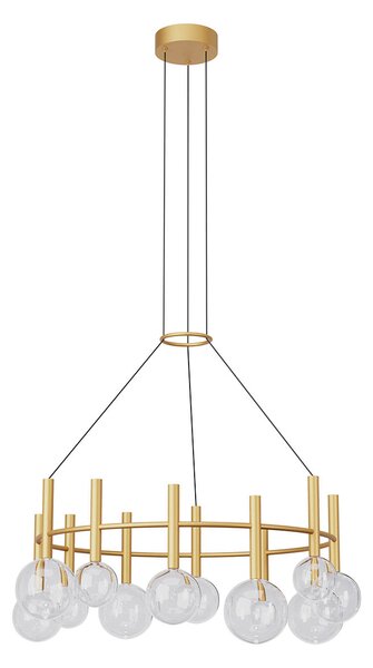 Redo Závěsné LED svítidlo BOLLA, 53W, ø 84 cm, CCT 2700-3000K Barva: Kávová