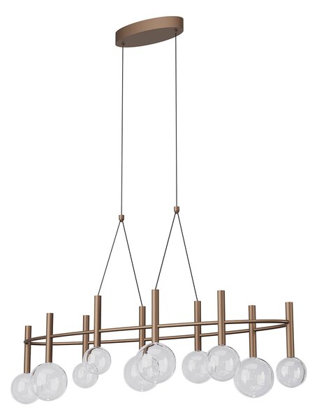 Redo Závěsné LED svítidlo BOLLA, 44W, š. 121 cm, CCT 2700-3000K Barva: Černá