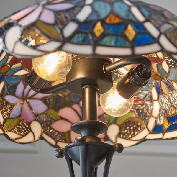 Endon 64327 - Stolní lampa Tiffany SULLIVAN 2xE14/40W/230V pr. 30 cm