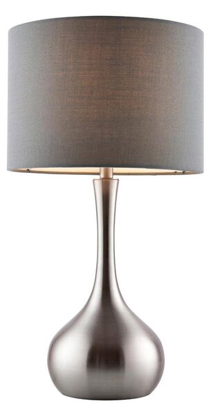 Endon 61192 -Stmívatelná stolní lampa PICCADILLY 1xE14/40W/230V matný chrom/šedá