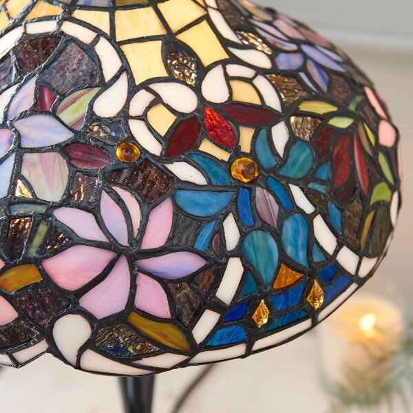 Endon 64327 - Stolní lampa Tiffany SULLIVAN 2xE14/40W/230V pr. 30 cm
