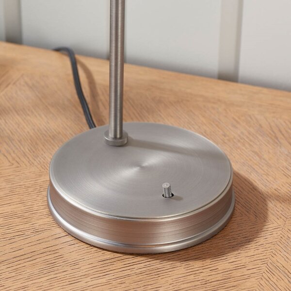 Endon 91740 - Stolní lampa HANSEN 1xE14/40W/230V matný chrom