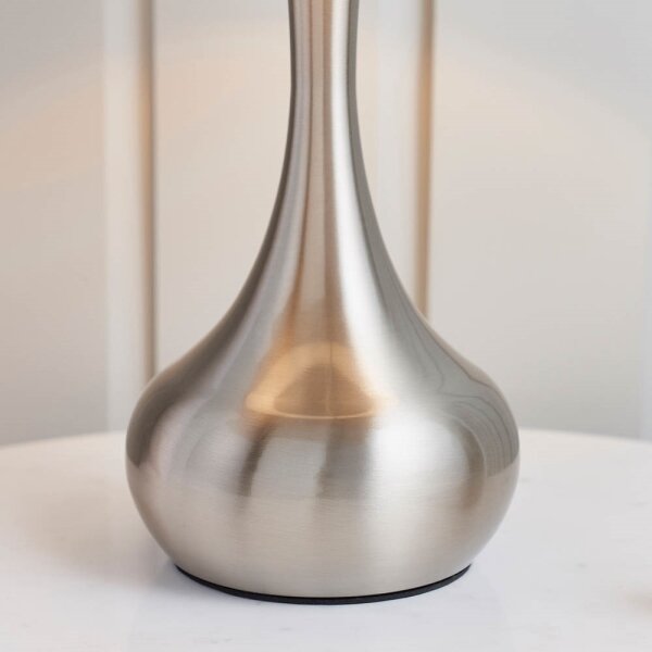 Endon 61192 -Stmívatelná stolní lampa PICCADILLY 1xE14/40W/230V matný chrom/šedá