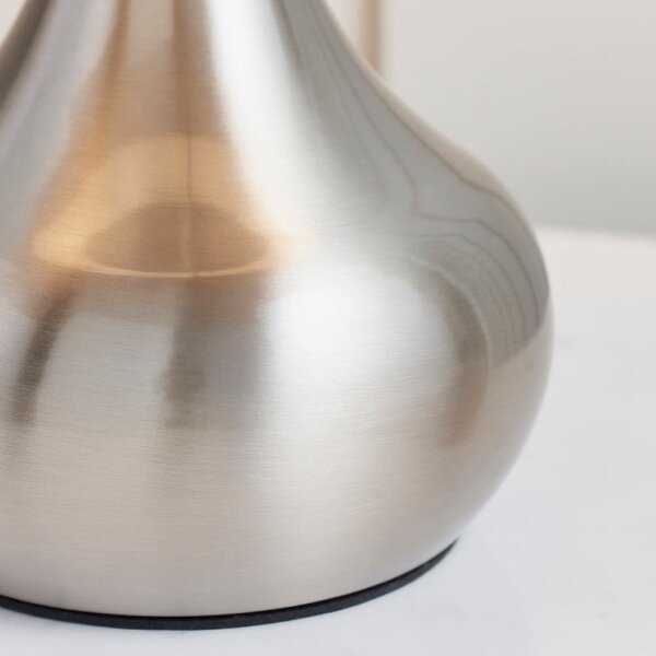 Endon 61192 -Stmívatelná stolní lampa PICCADILLY 1xE14/40W/230V matný chrom/šedá