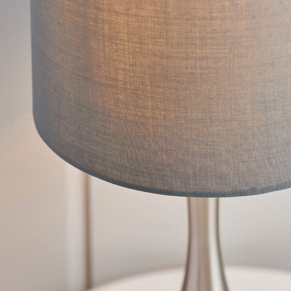 Endon 61192 -Stmívatelná stolní lampa PICCADILLY 1xE14/40W/230V matný chrom/šedá