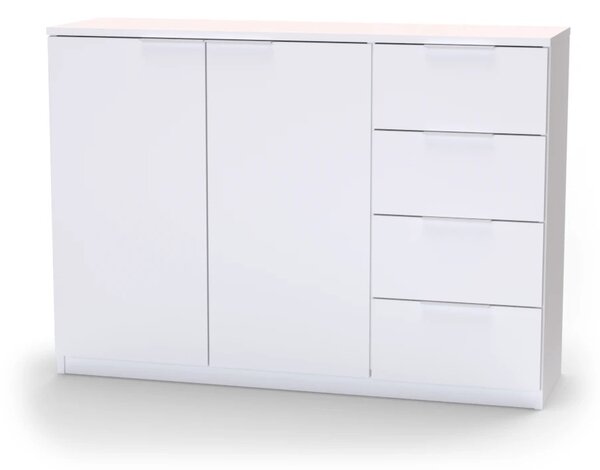 Komoda VARIO 5 Provedení: pravé, Bílá, nerez úchytky