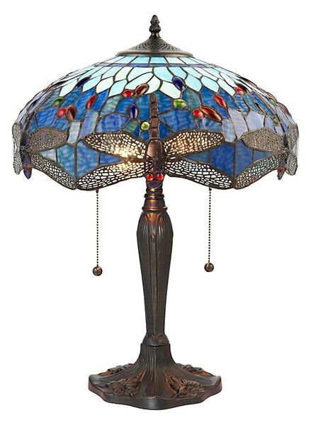 Endon 64089 - Stolní lampa Tiffany DRAGONFLY 2xE27/60W/230V pr. 41 cm